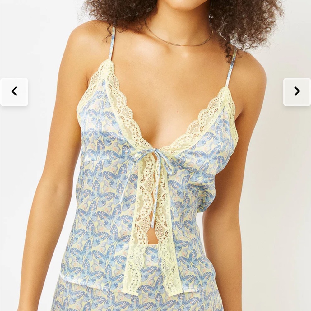 NEVER WORN FRANKIES BIKINI Juliet Lace Silk Tank